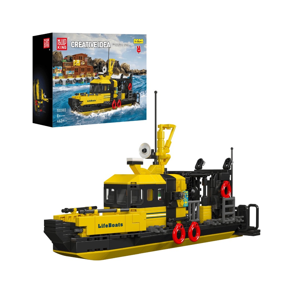 Mould King 10080 10081 10082 10083 10084 The Lifeboat Rescue Boat ...