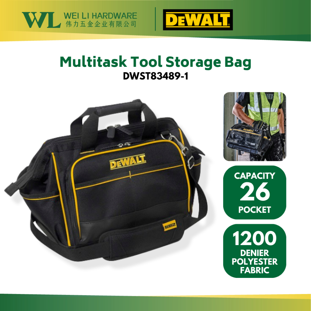 DEWALT DWST83489-1 Multitask Tool Storage Bag With 26 Pockets / Dewalt ...