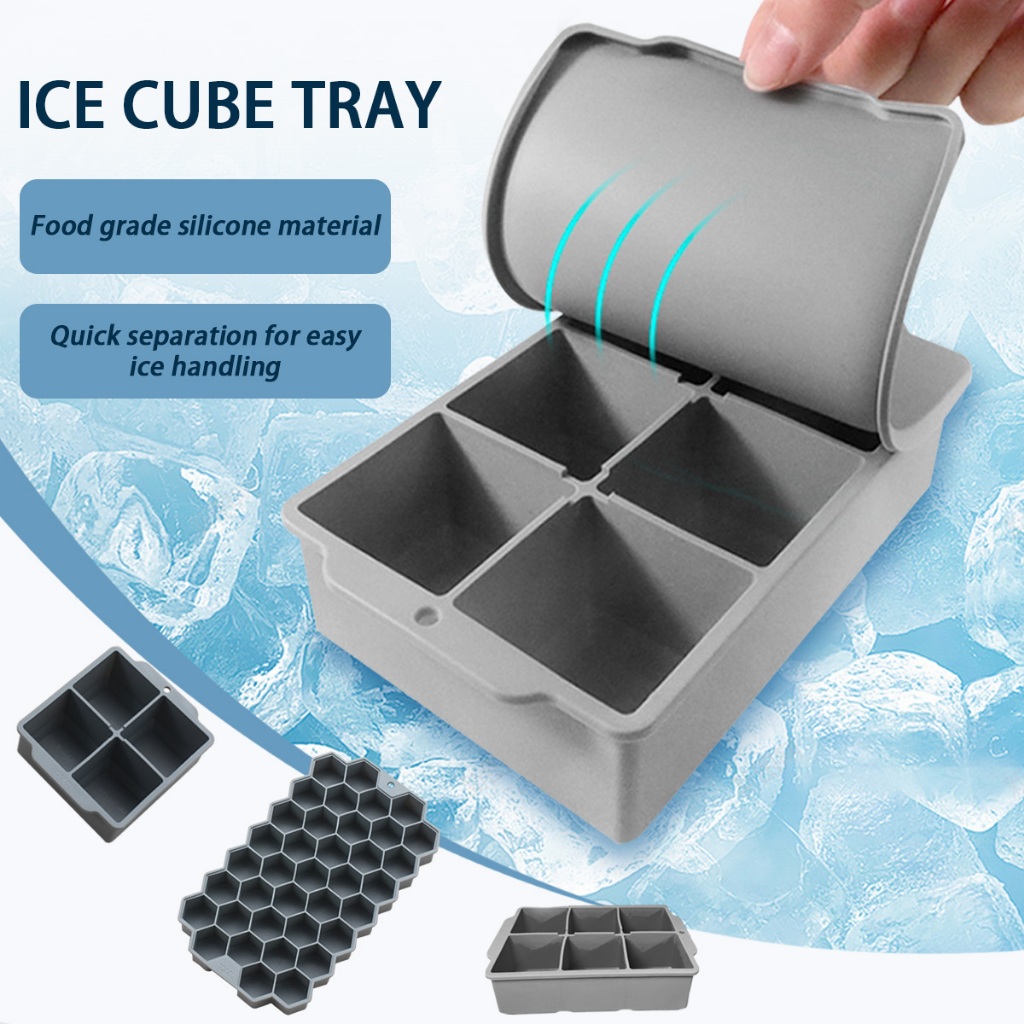 Large ice Cube Mold For ice Box Lce Mold Food Grade Silicone Material ...