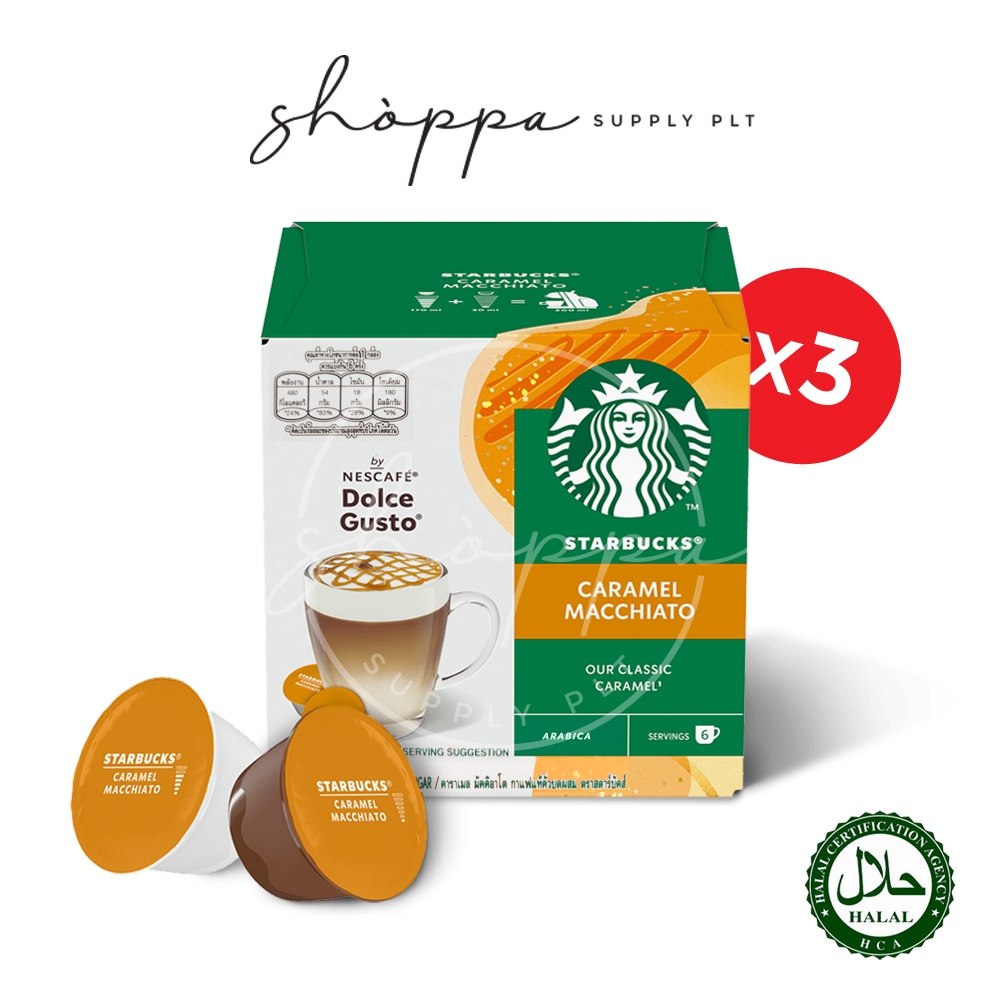 SHOPPA Starbucks CARAMEL MACCHIATO by Nescafe Dolce Gusto | 12 Capsules ...