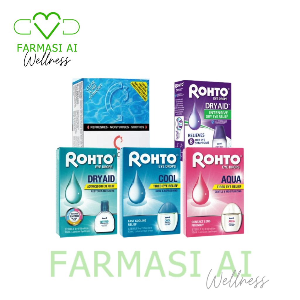 Rohto Eye Drops (Cool / Aqua / Dry Aid / C Cube / Dry Aid Advanced ...