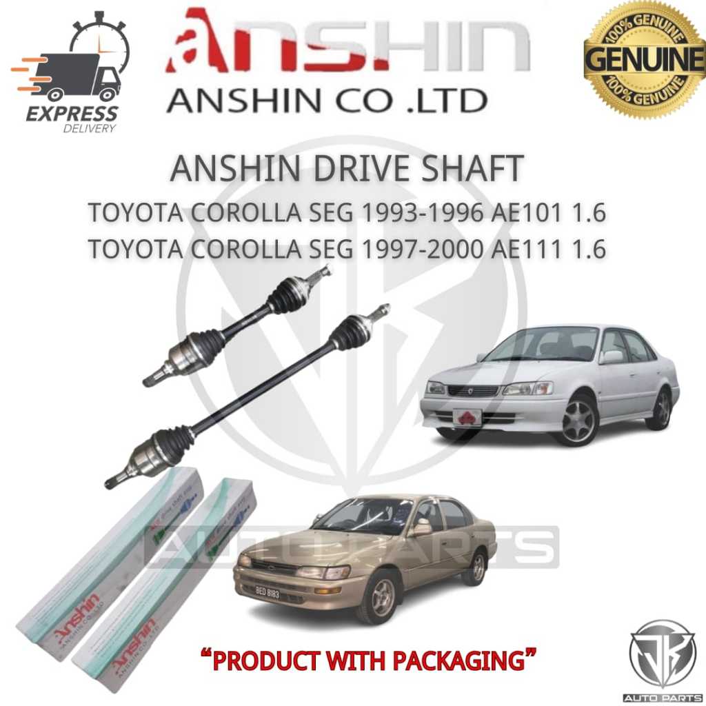 #ANSHIN#DRIVE SHAFT TOYOTA COROLLA SEG 1993-1997 AE101/AE111 1.6 (TO ...
