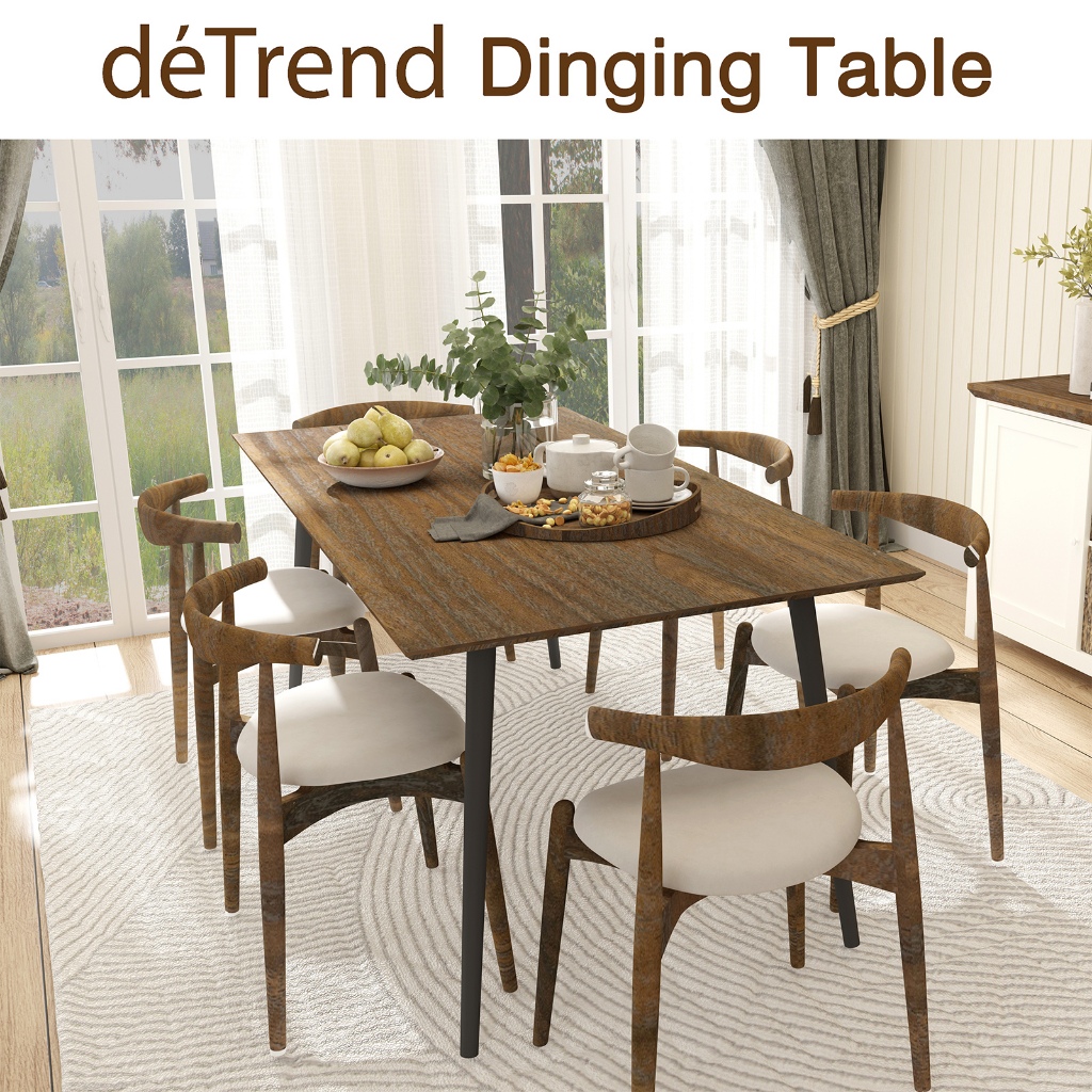 déTrend Dining Table with Solid Wood Leg Kitchen Desk for Kitchen ...