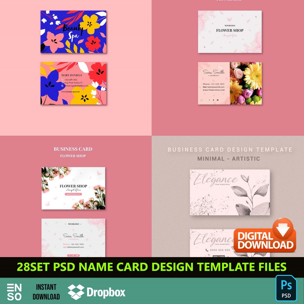 28-Set PSD Name Card Design Template Files | PHOTOSHOP Editable Design ...