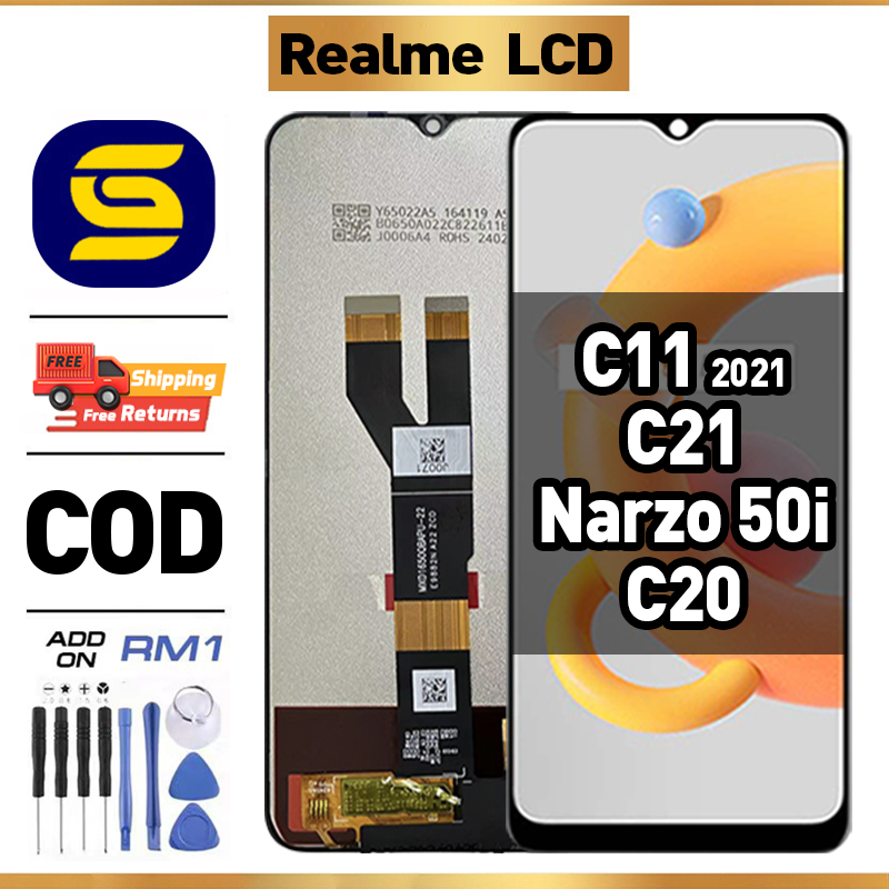 LCD REALME C11 2021/ C21/ C20/ Narzo 50i Compatible For Glass Original ...