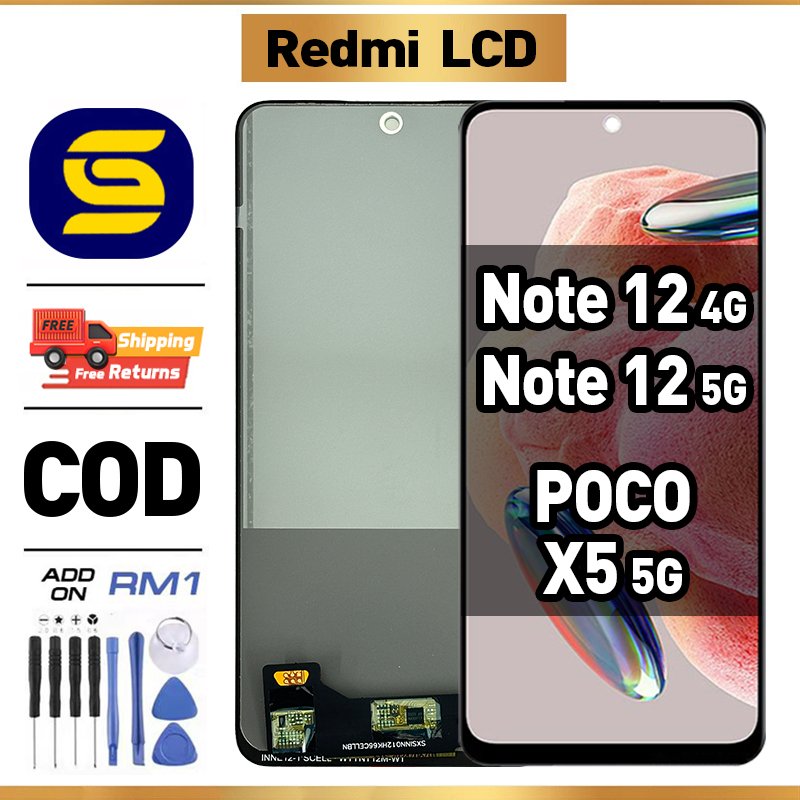 LCD Redmi Note 12 5G/ Note 12 4G/ poco X5 5G Compatible For Glass ...