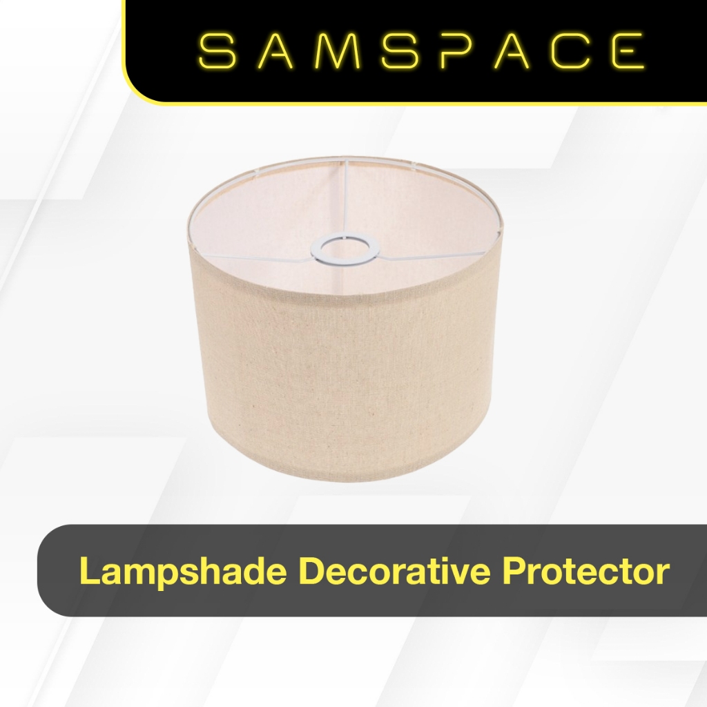 Round Lamp Shade For E27 Bulbs | White Fabric Shade For Table & Floor Lamps