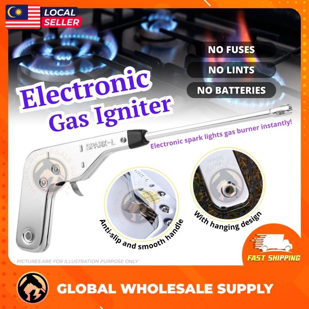 Electronic Gas Igniter Metal Impulse Igniter Spark Lighter Gas Stove
