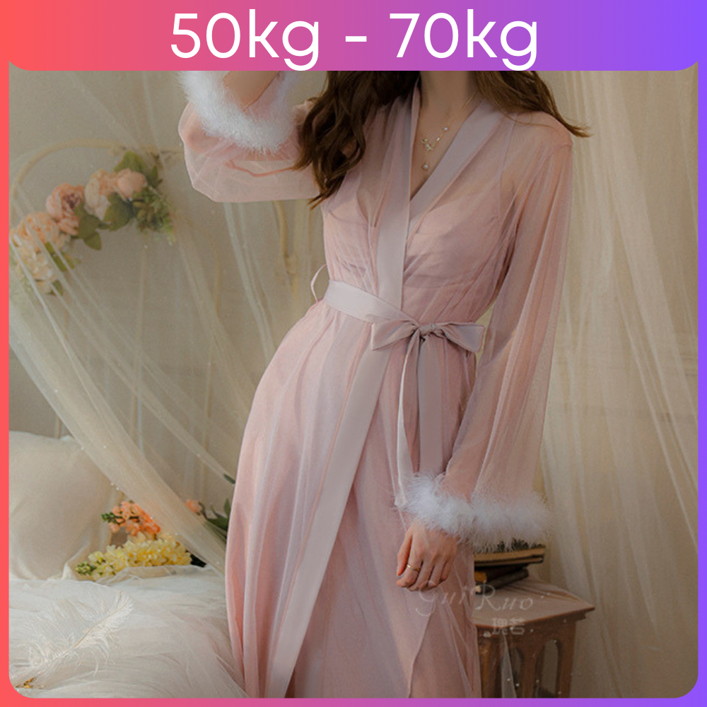 Romantic Night Robe Maxi Robe Nightwear Baju Tidur Robe Panjang 网纱外袍 ...