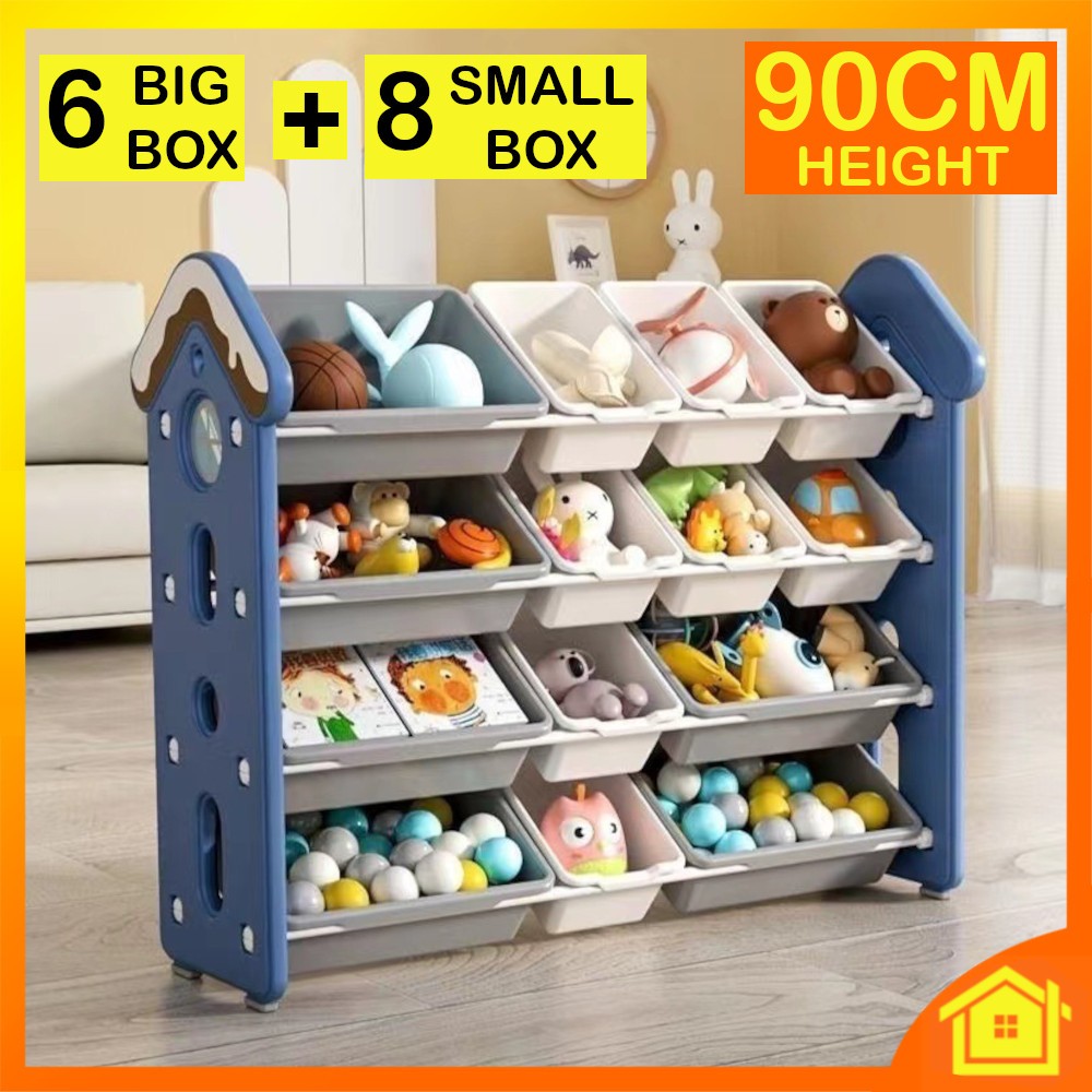 [OneHome] Book Toy Organizer Rack Kids Storage Organizer Bookshelf ...