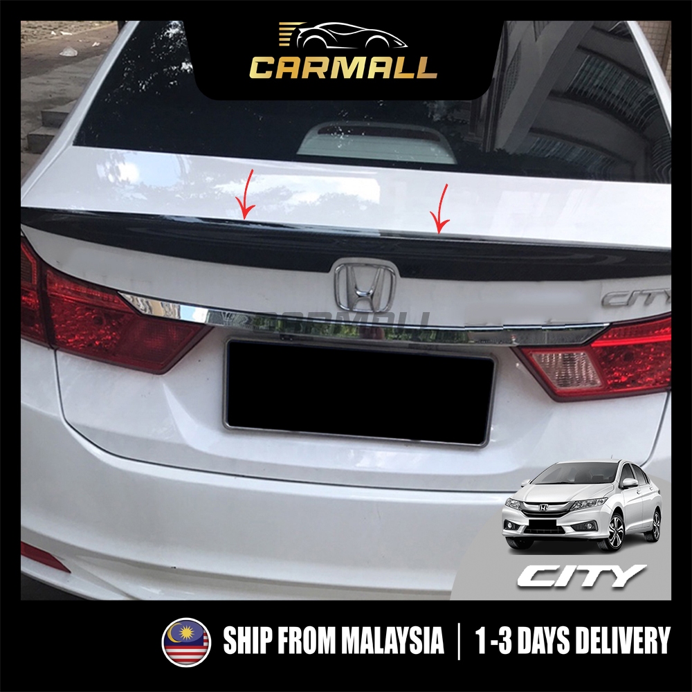 Honda City GM6 T9A 6th Spoiler Carbon Fiber ABS Rear Wing Lip Spoiler ...