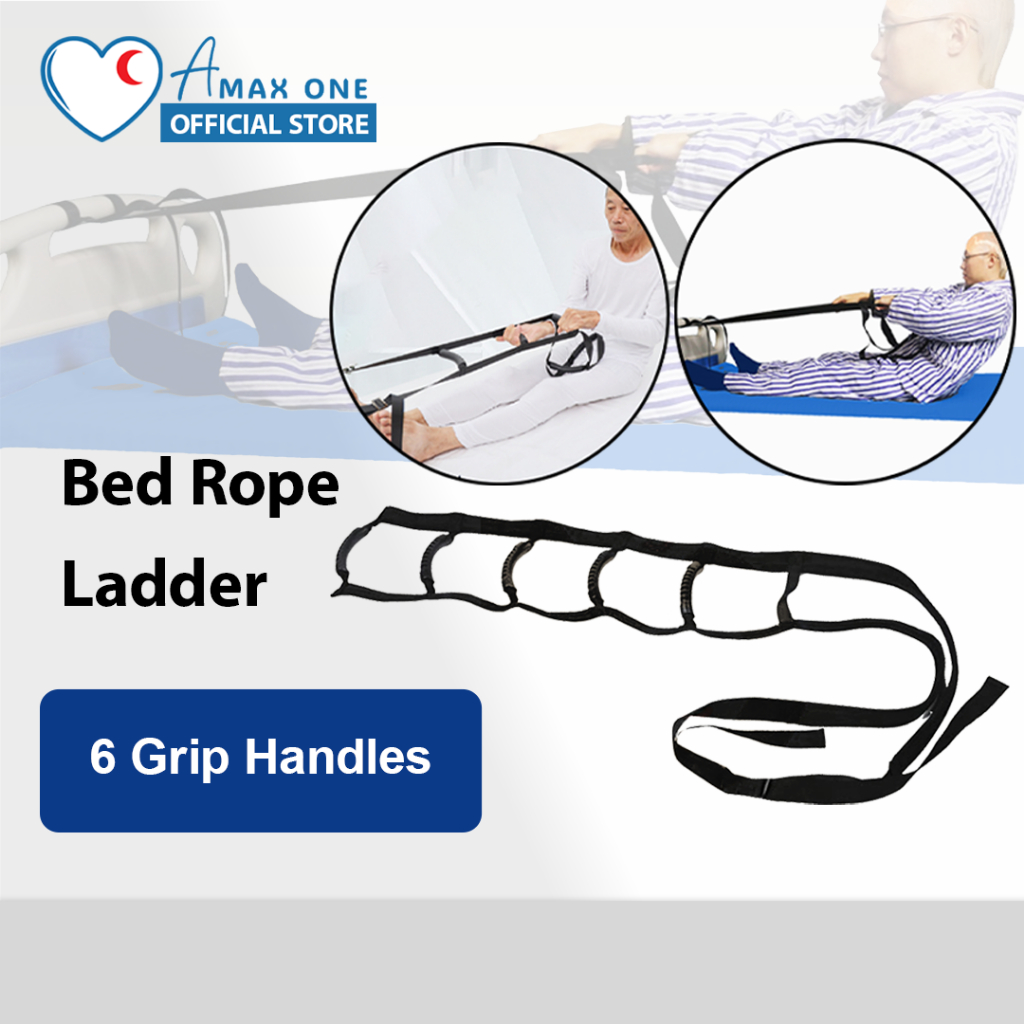 Bed Rope Ladder Sit Up Assist Device Support Belt Strap Elderly Patient ...