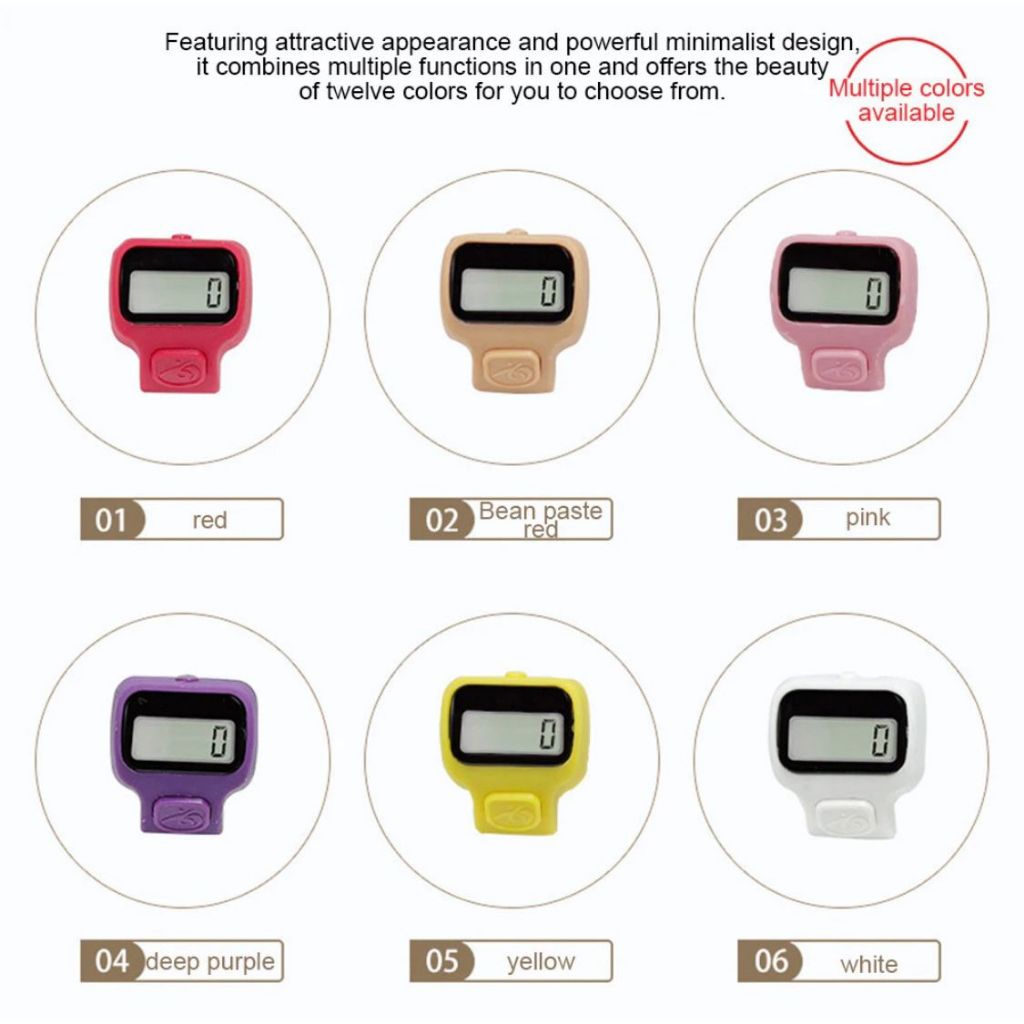 Zikir Ring Counter Convenient Mini Electronic LED Ring Counter People ...