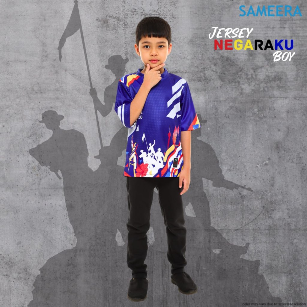 Jersey Merdeka Boy Blue White Baju Merdeka Budak Lelaki Ready Stock ...