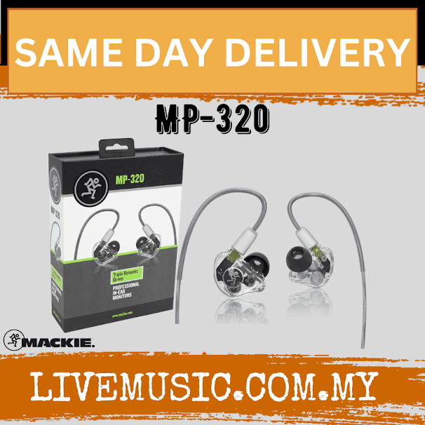 Mackie MP-320 Dynamic Triple-driver Professional In-Ear Monitors (MP320 ...