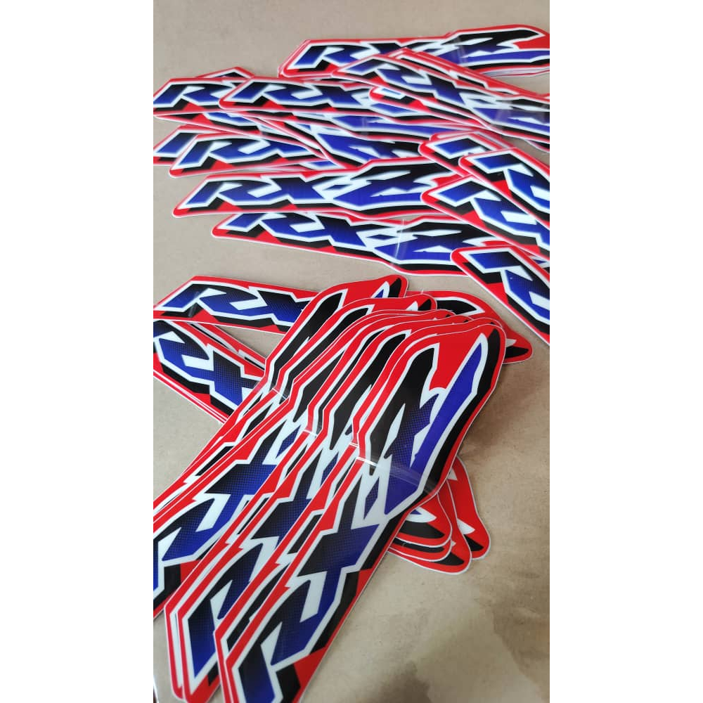 STRIPE STIKER TULISAN RXZ MERAH PRINT LIKE ORIMOTO | Shopee Malaysia