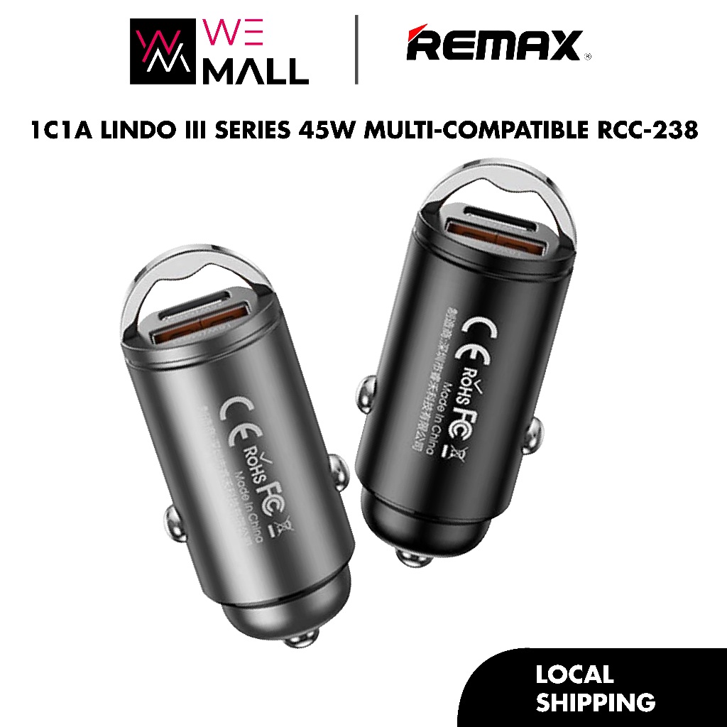 REMAX RCC238 (1C1A) Lindo III Series 45W Multi-Compatible Fast Car ...