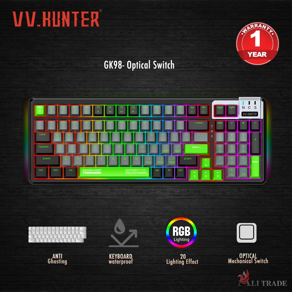 VV.Hunter GK98 Optical Switch Mechanical Gaming Keyboard | Shopee Malaysia