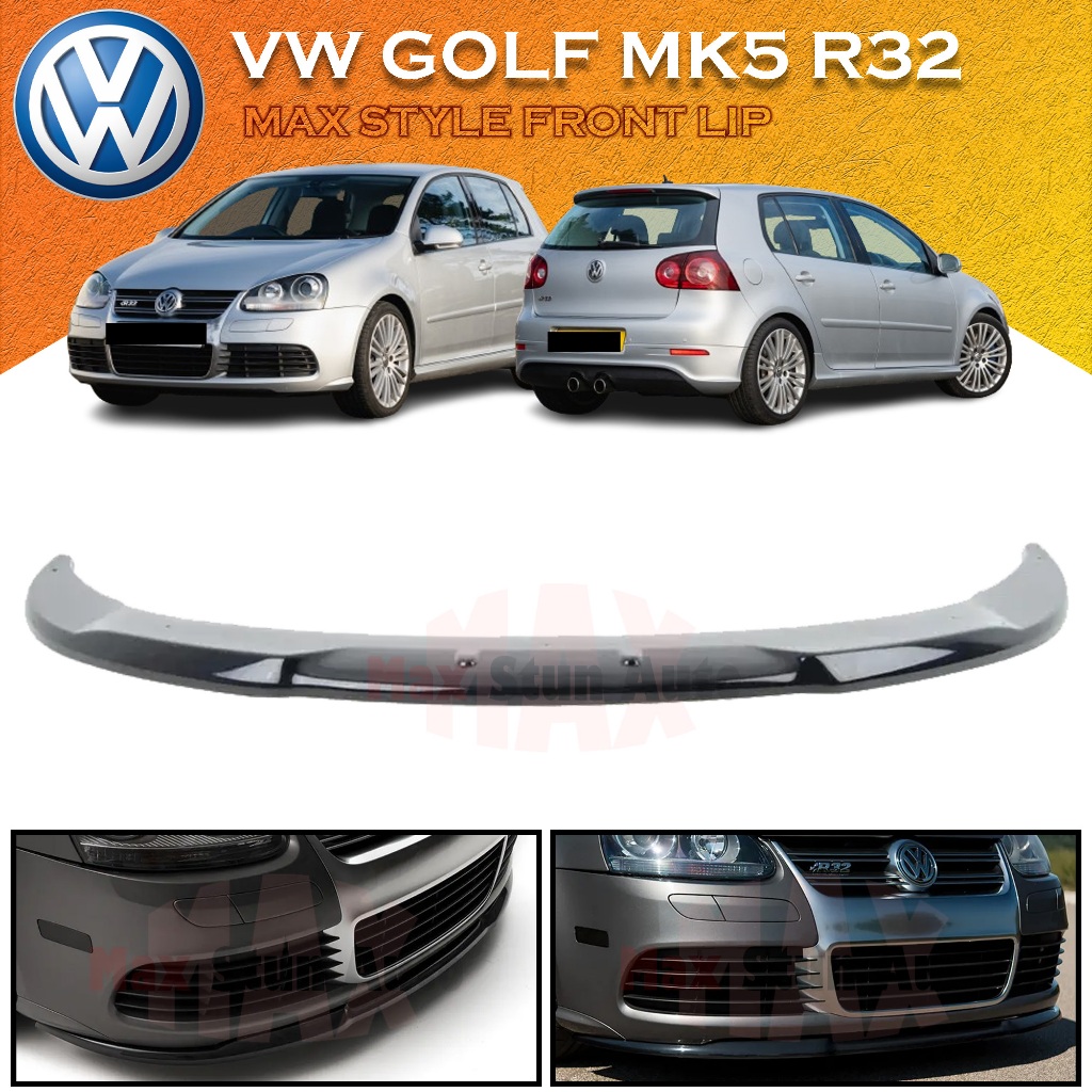 VOLKSWAGEN GOLF MK5 R32 MAX DESIGN FRONT LIP BUMPER SKIRT V-LIP VW GOLF ...