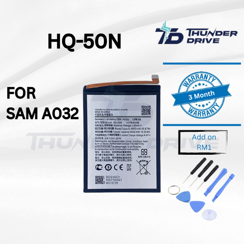 Thunder Drive Battery Compatible For SAM A032 HQ-50N | Shopee Malaysia