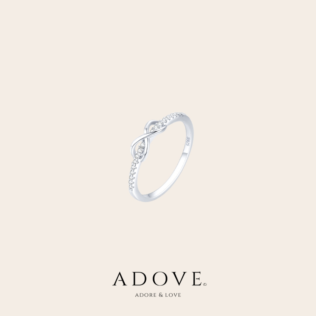 Infinity Ring with 925 Silver Plated Rhodium (White Gold) | Shopee Malaysia