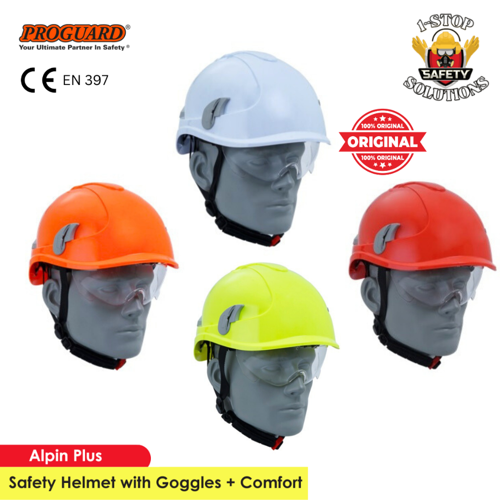 Proguard ALPIN PLUS CE Lightweight Ventilation Safety Helmet Fitted 4 ...