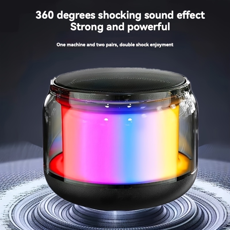 【HiFi 9D BASS Stereo】Bluetooth Speaker RGB LED Light High Fidelity ...
