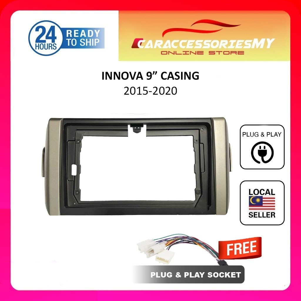 Toyota Innova 2015 to 2020 9 inch car Android Player casing with socket ...