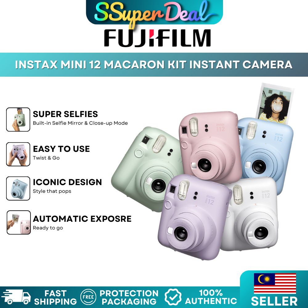 Fujifilm Instax Mini 12 Macaron Kit Instant Camera | Cute INS & Trendy ...