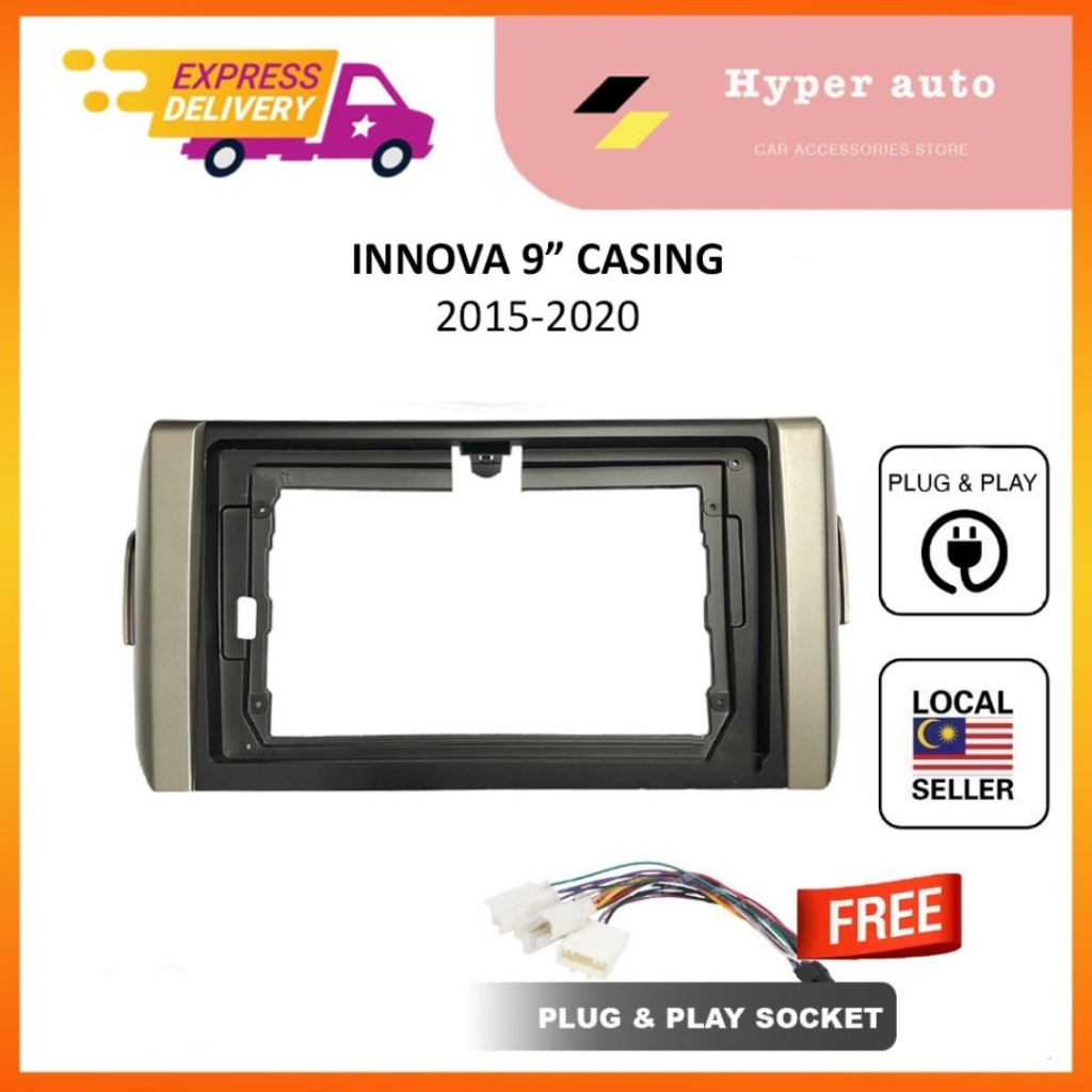 Toyota Innova 2015 to 2020 9 inch car Android Player casing with socket ...