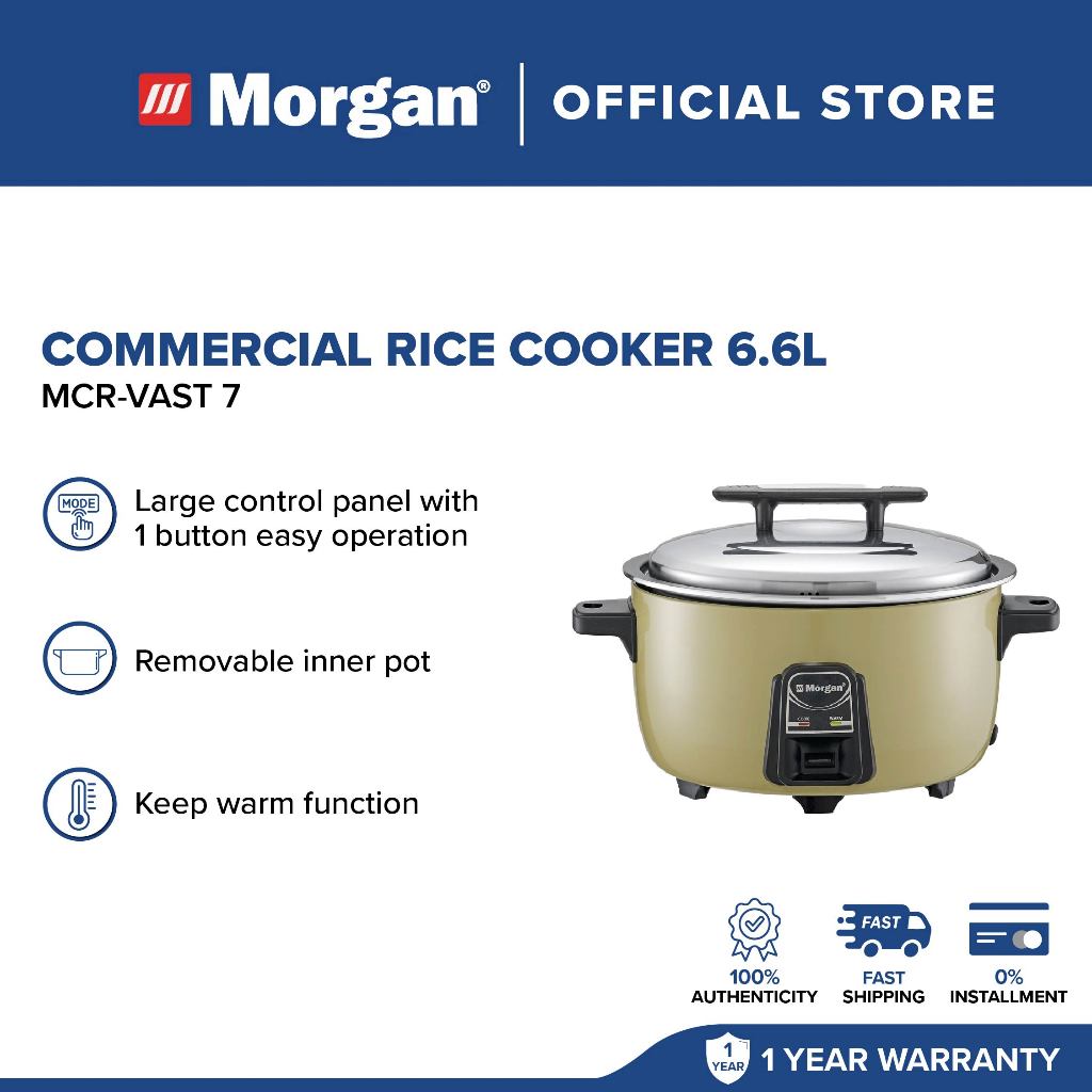 Morgan Non-Stick Commercial Rice Cooker with 5kg Rice Volume (6.6L ...