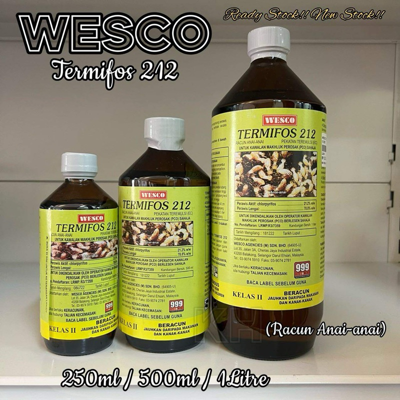 250ml/500ml/1L WESCO TERMIFOS 212 Termiticide Chemicide Insecticide ...