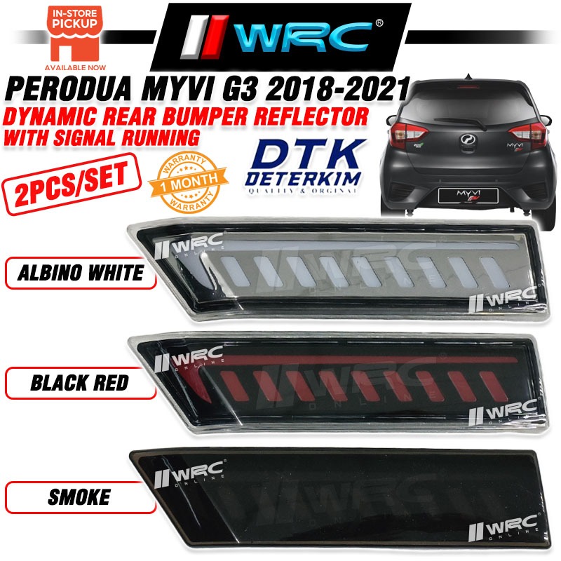 DTK Perodua Myvi G3 2018 - 2021 Dynamic Rear Bumper Reflector With ...