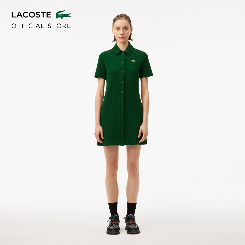 Lacoste Women's Organic Cotton Buttoned Polo Dress - EF6922 | Shopee  Malaysia