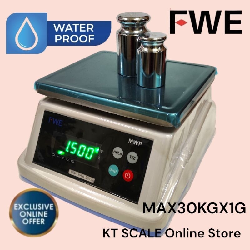 30KG FWE DIGITAL WATERPROOF SCALE | Shopee Malaysia