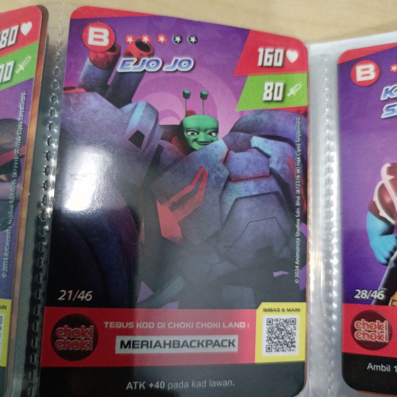 KAD CHOKI CHOKI 1-40 BOBOIBOY MONSTA GALAXY CARD CHOKICHOKI BOBOIBOY ...