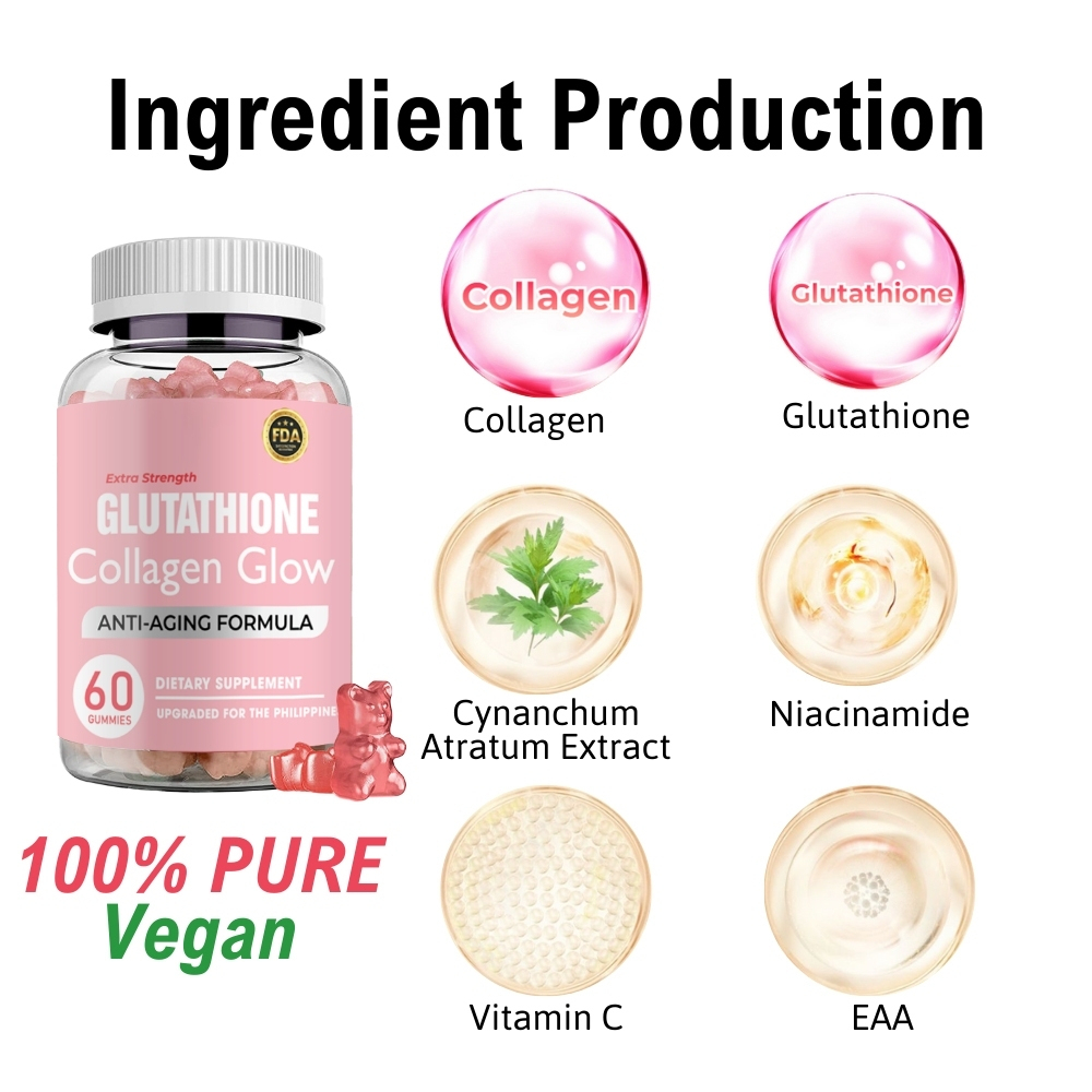 glutathione collagen glow 60 gummies NATURE GLOW Nature Glow Glutathione Collagen Glow | 60 Gummies | Cranberry  Flavor | Anti-Aging, Skin Brightening, Collagen Support | Best Price Kuwait