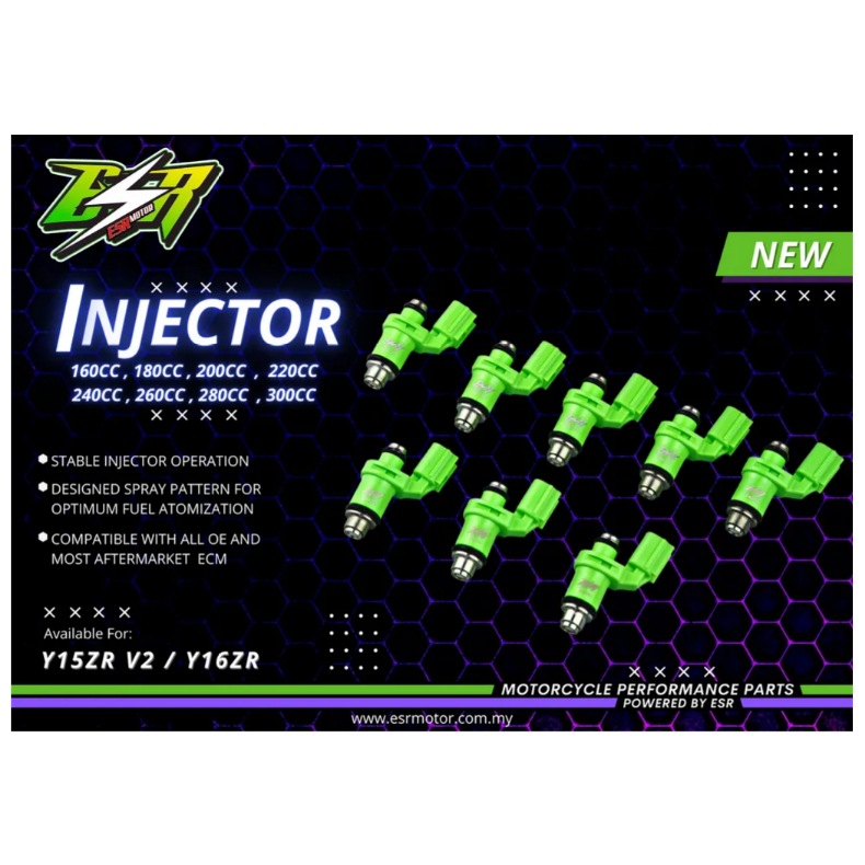 ESR RACING INJECTOR Y15ZR 100% ORIGINAL 160CC - 300CC | Shopee Malaysia