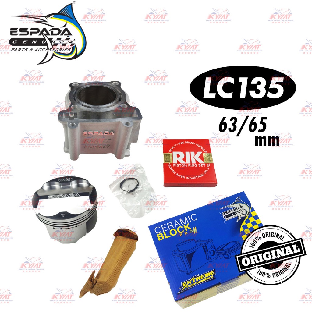 ESPADA RACING CERAMIC BLOCK LC135 F/R PRO-II 63/65MM | Shopee Malaysia