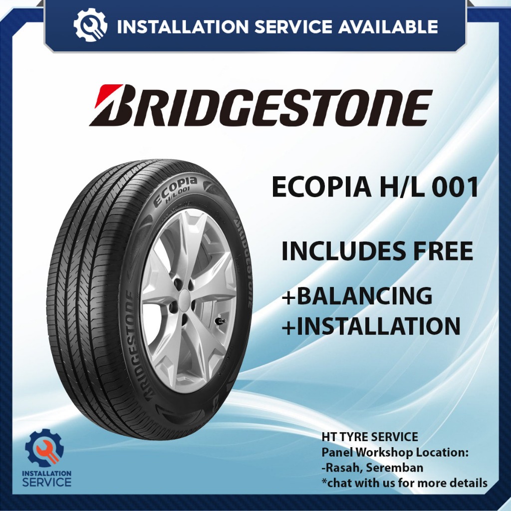 [Installation Available] BRIDGESTONE ECOPIA H/L 001 15 16 17 18 19 TAYAR TYRE TIRE (FREE
