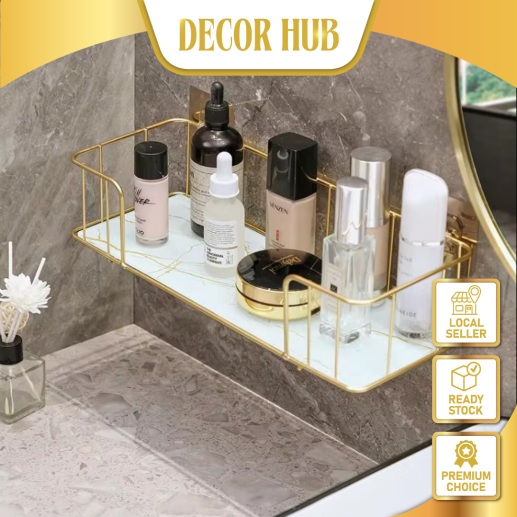 [Ready Stock] Decor Hub Bathroom Wall Rack Bathroom Rack Toilet Rack ...