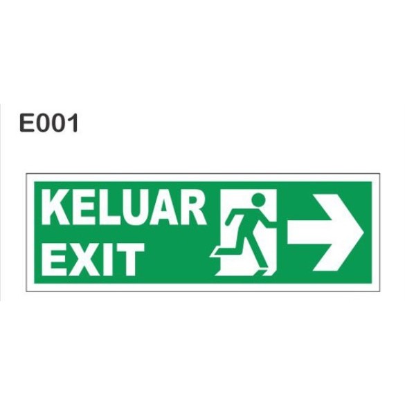 Emergency Exit Sign (200mm x 600mm) | Shopee Malaysia
