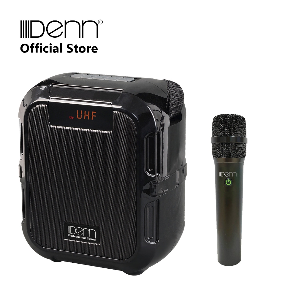 Denn Pa System With Wireless Mic Se 548ur Denn Portable Pa System