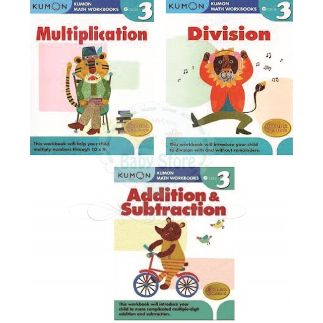 Kumon Math Grade 3 Workbooks SET(3 books) | Shopee Malaysia