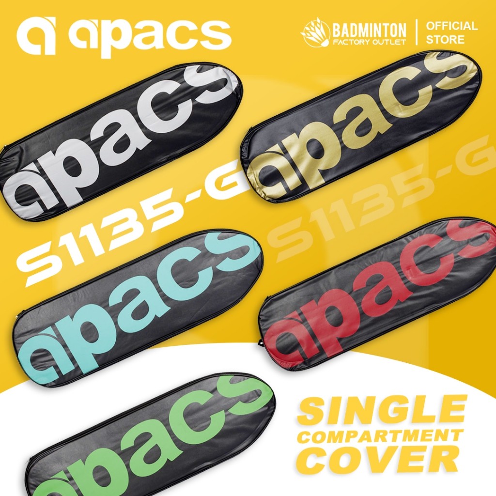 APACS Original Badminton Single Compartment Racket Cover Bag - S1135-G ...