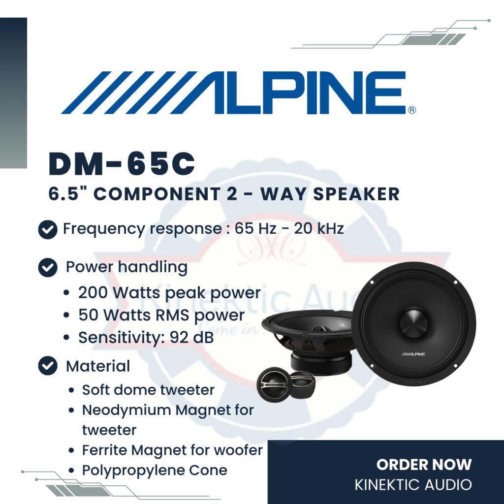 ALPINE DM-65C - 6.5