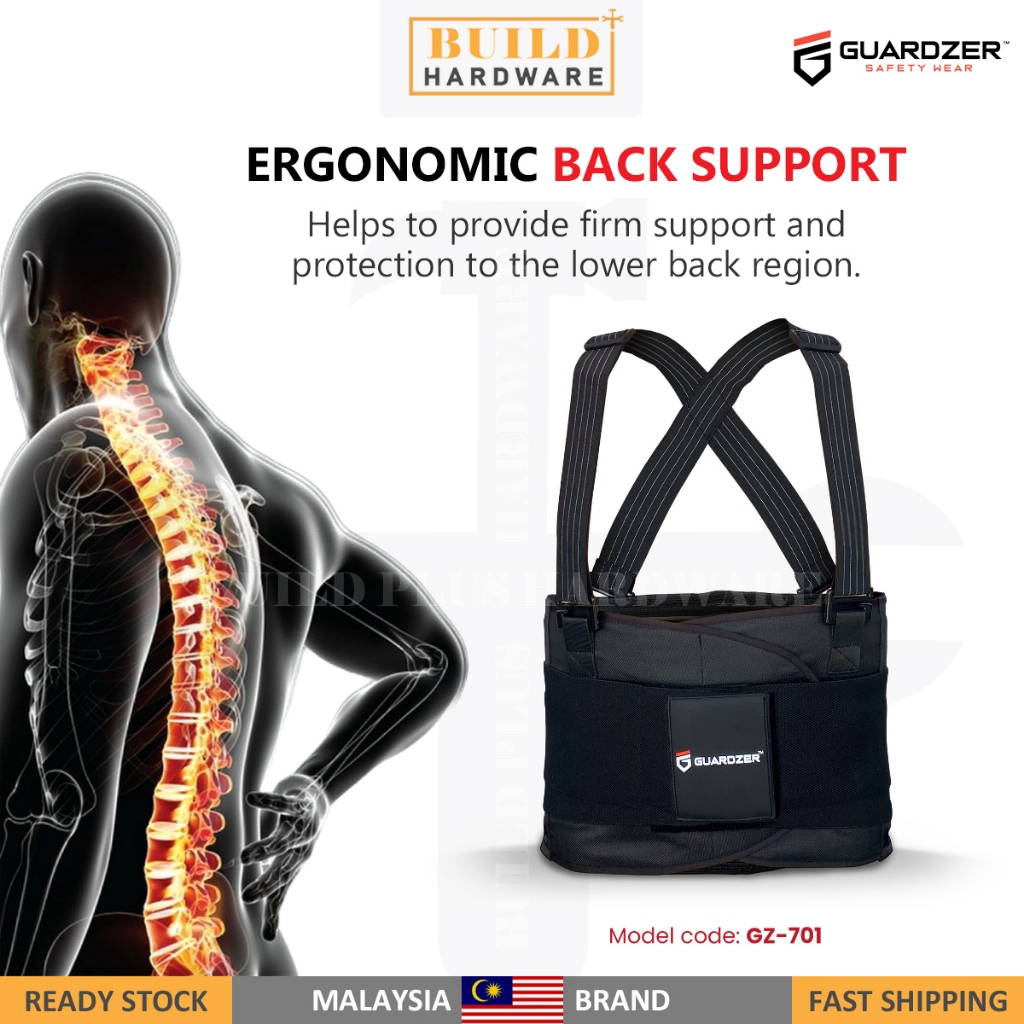 GUARDZER Ergonomic Back Support Belt with Reflective GZ-701 Tali ...