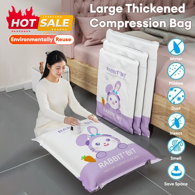 Cute Pattern Vacuum Bag Seal Bag Travel clothes Organizer Resealable ...