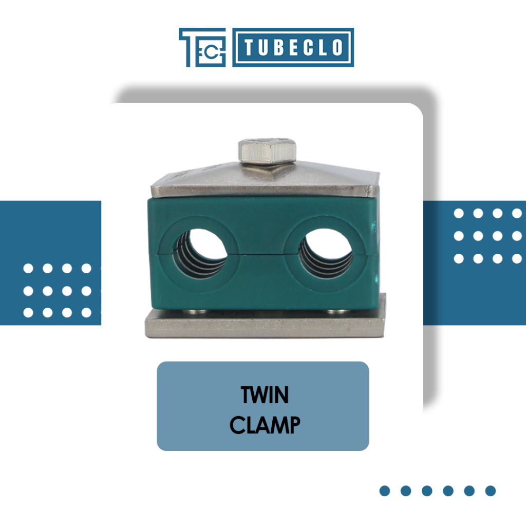 Twin Polypropylene (PP) Pipe Clamp Galvanized Steel 6MM to 42.3MM ...
