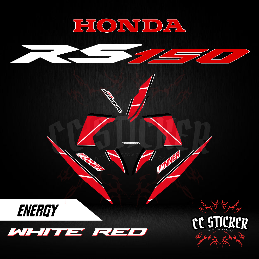 HONDA RS150 WINNER V1 V2 V3 | STICKER STRIPE MOTOR 1991 ENERGY ...